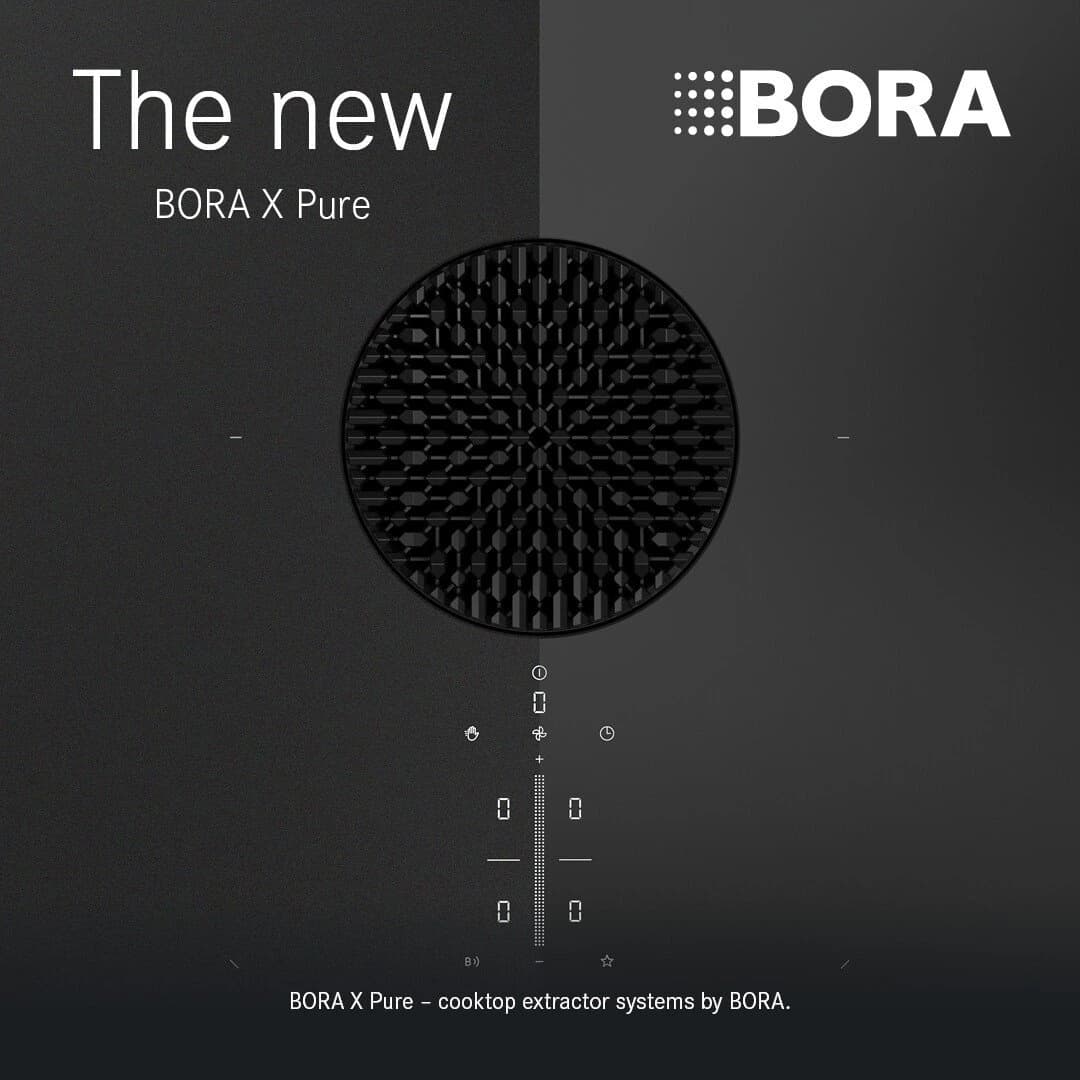 BORA X Pure cooktop with black purist design