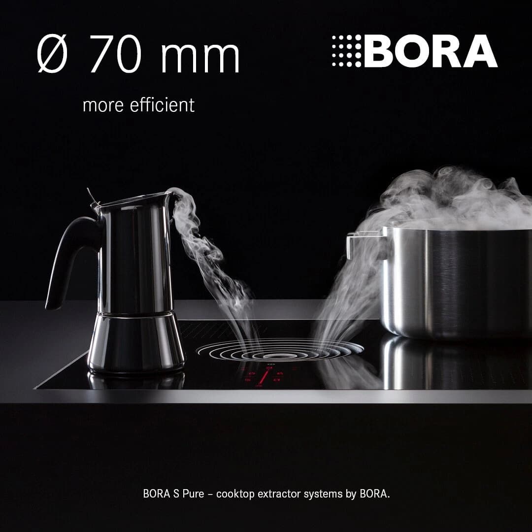 BORA S Pure compact cooktop extractor with coffee function